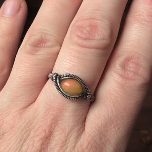 Sterling Silver Opal Wire Wrapped Ring